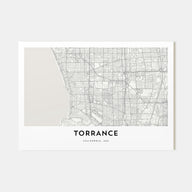 Torrance Map Landscape Poster