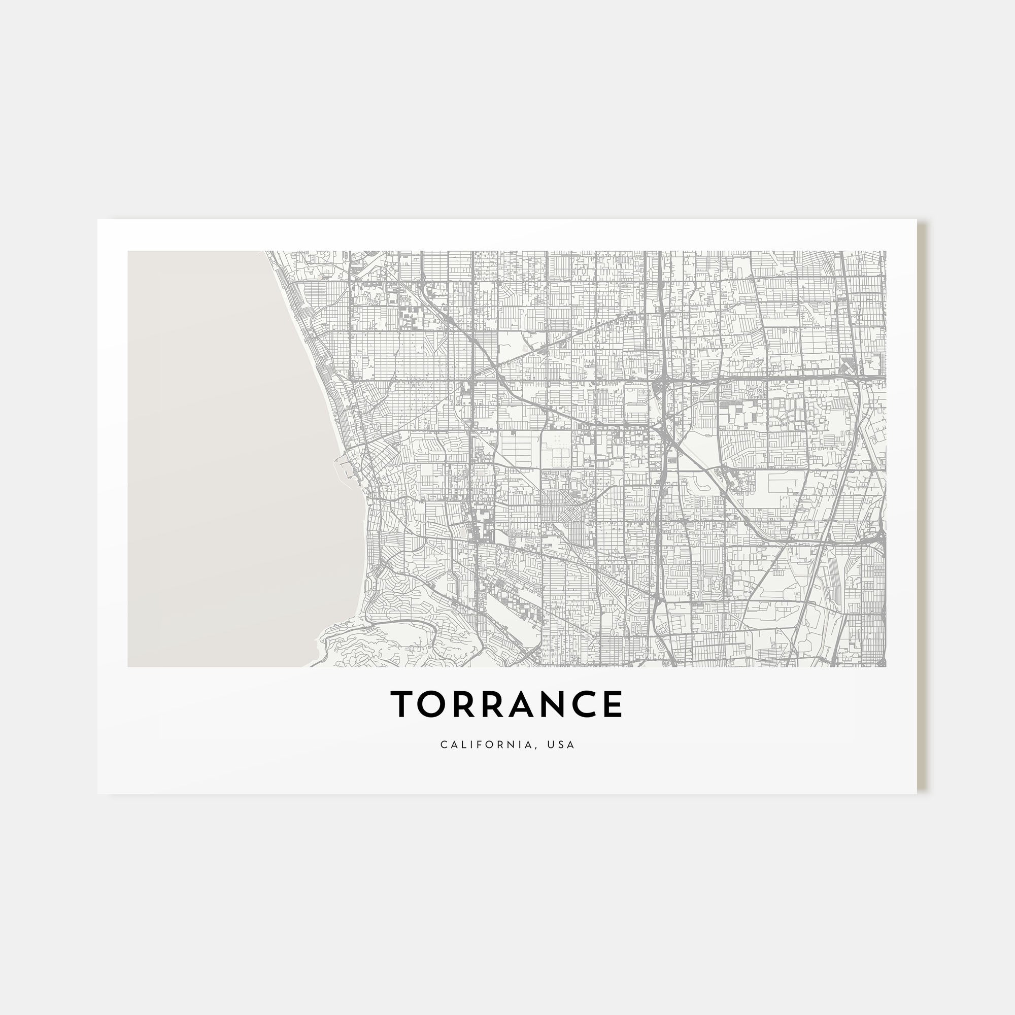 Torrance Map Landscape Poster