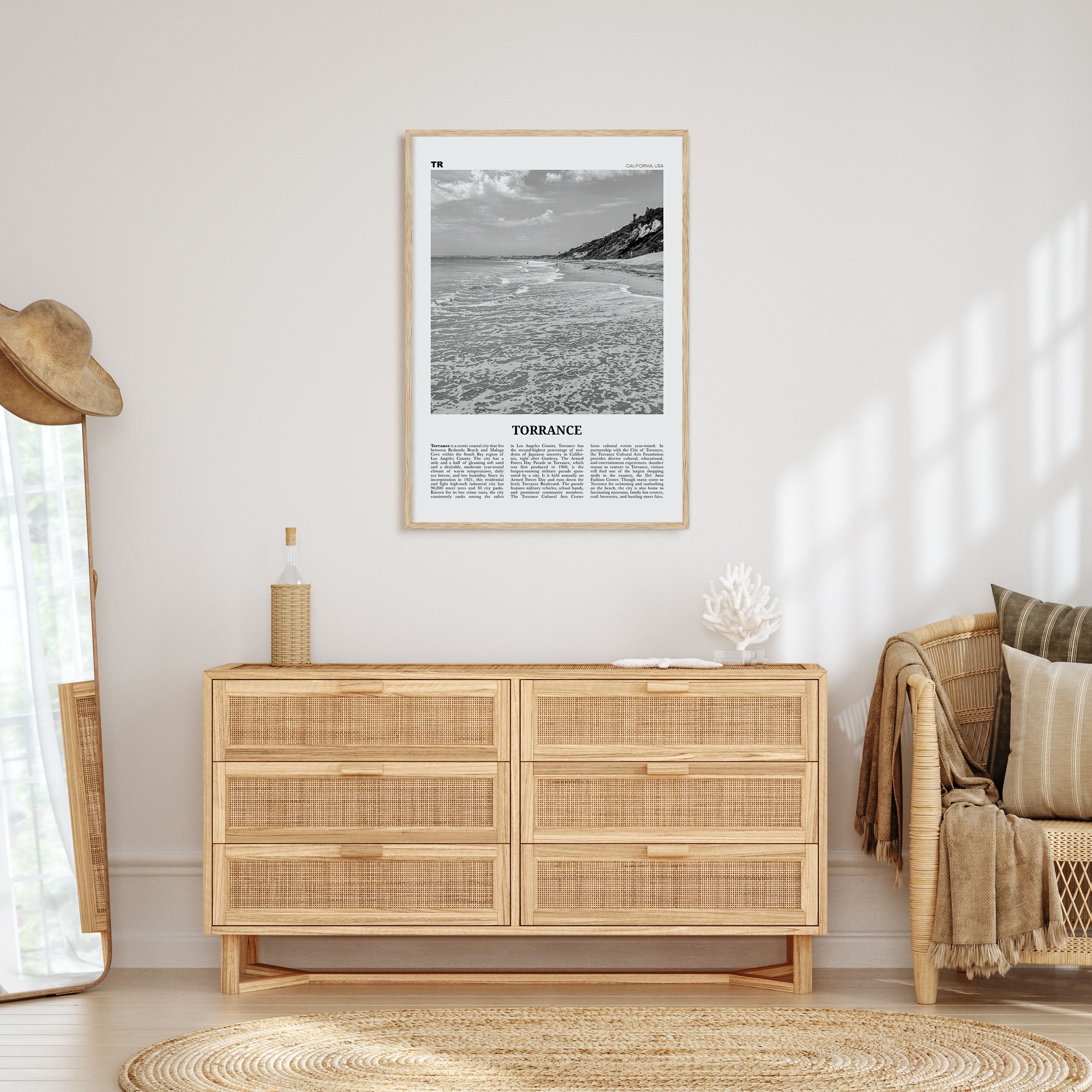 Torrance Travel B&W Poster