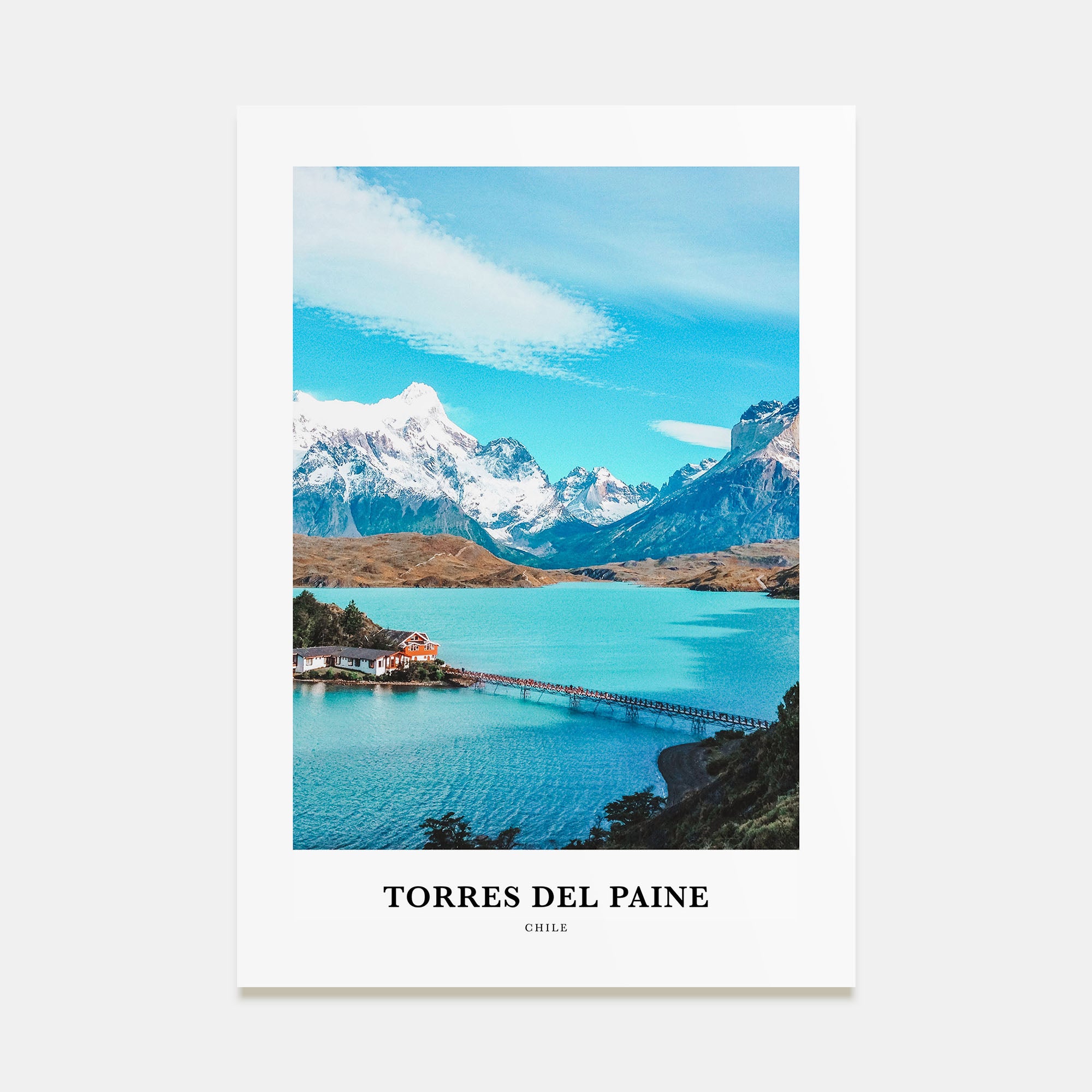 Torres del Paine Portrait Color Poster