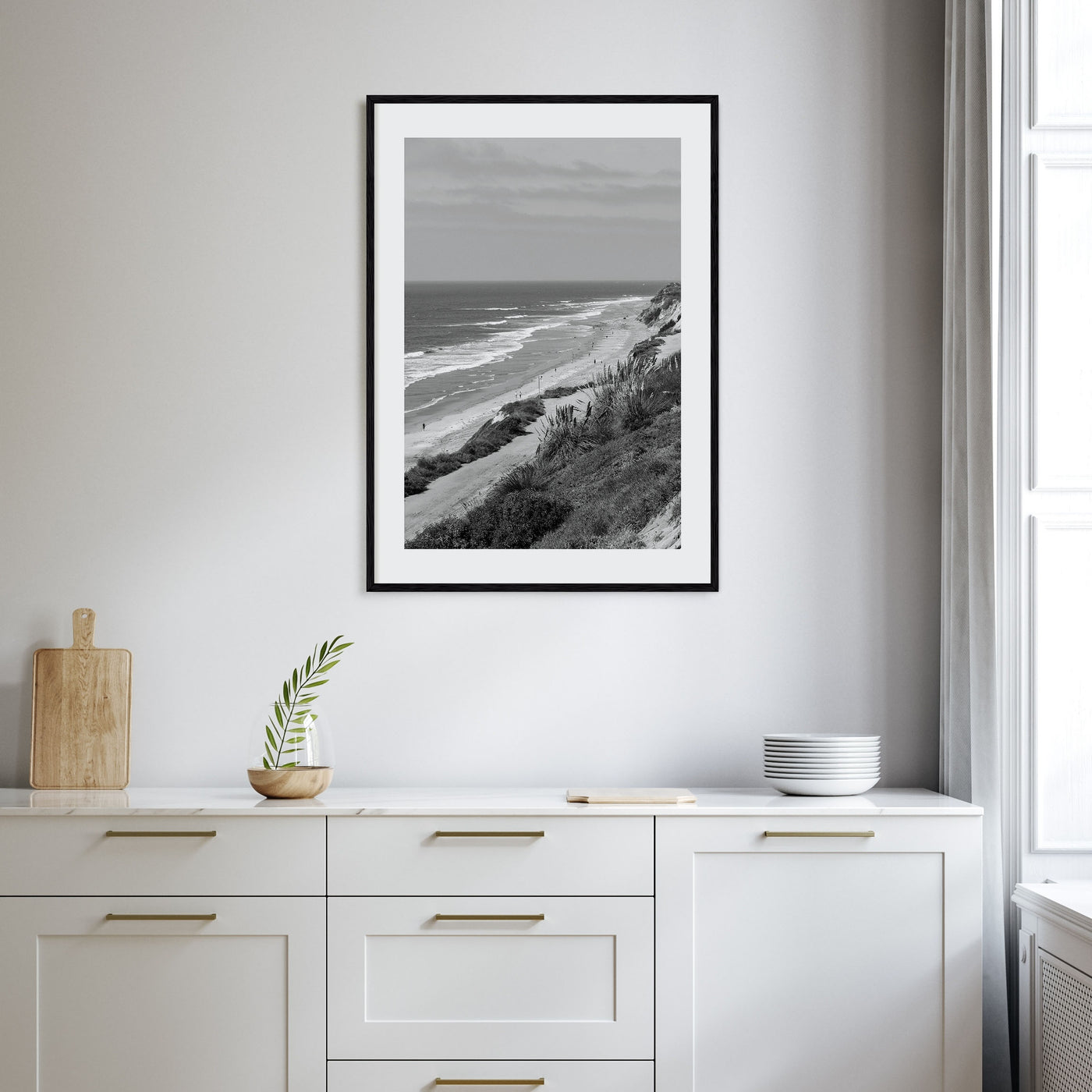 Torrey Pines Photo B&W Poster