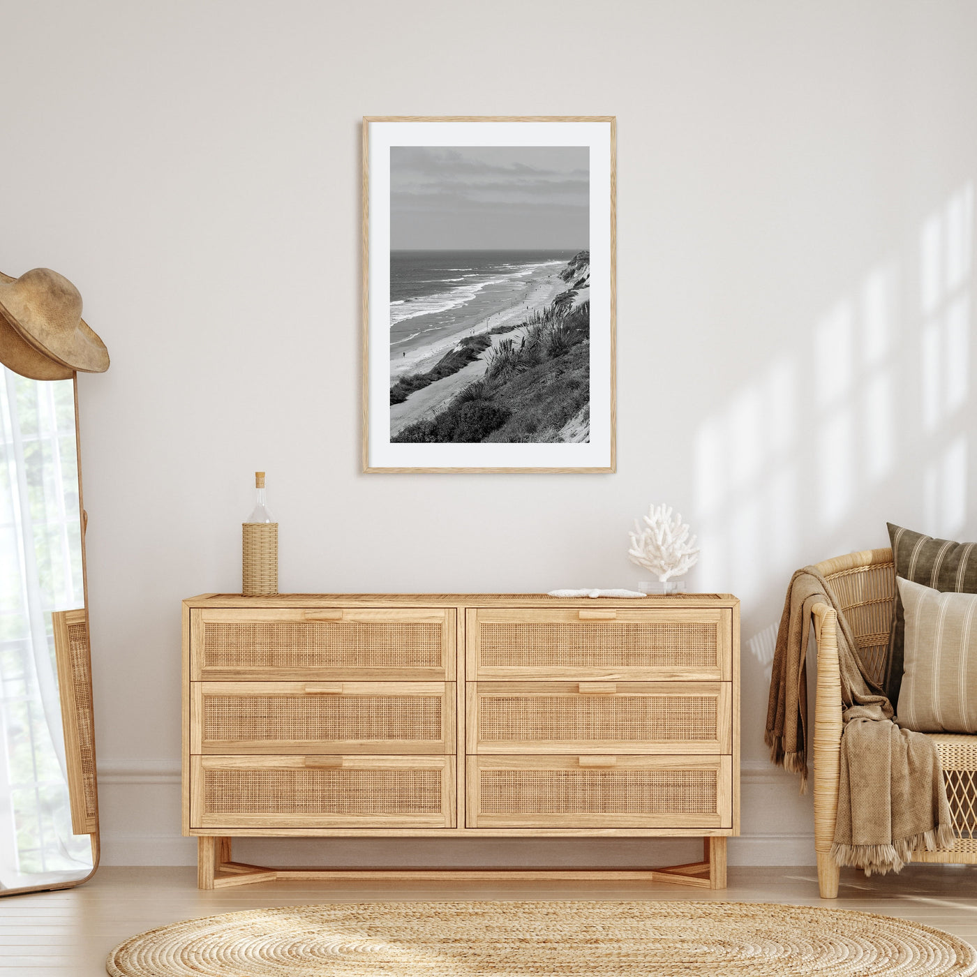 Torrey Pines Photo B&W Poster