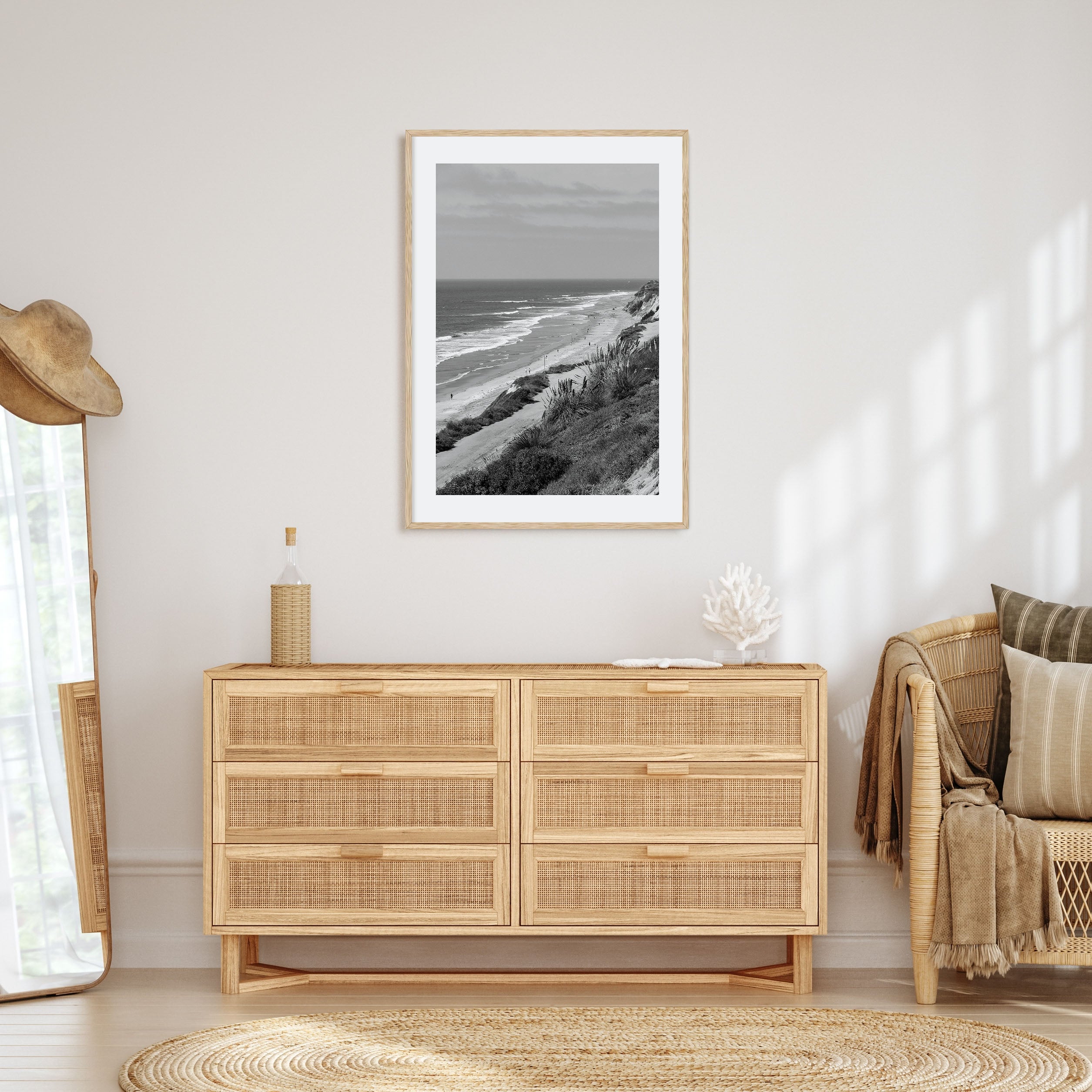 Torrey Pines Photo B&W Poster