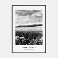 Torrey Pines Portrait B&W No 1 Poster