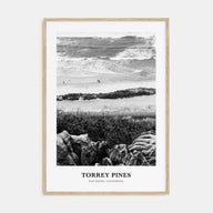 Torrey Pines Portrait B&W No 1 Poster
