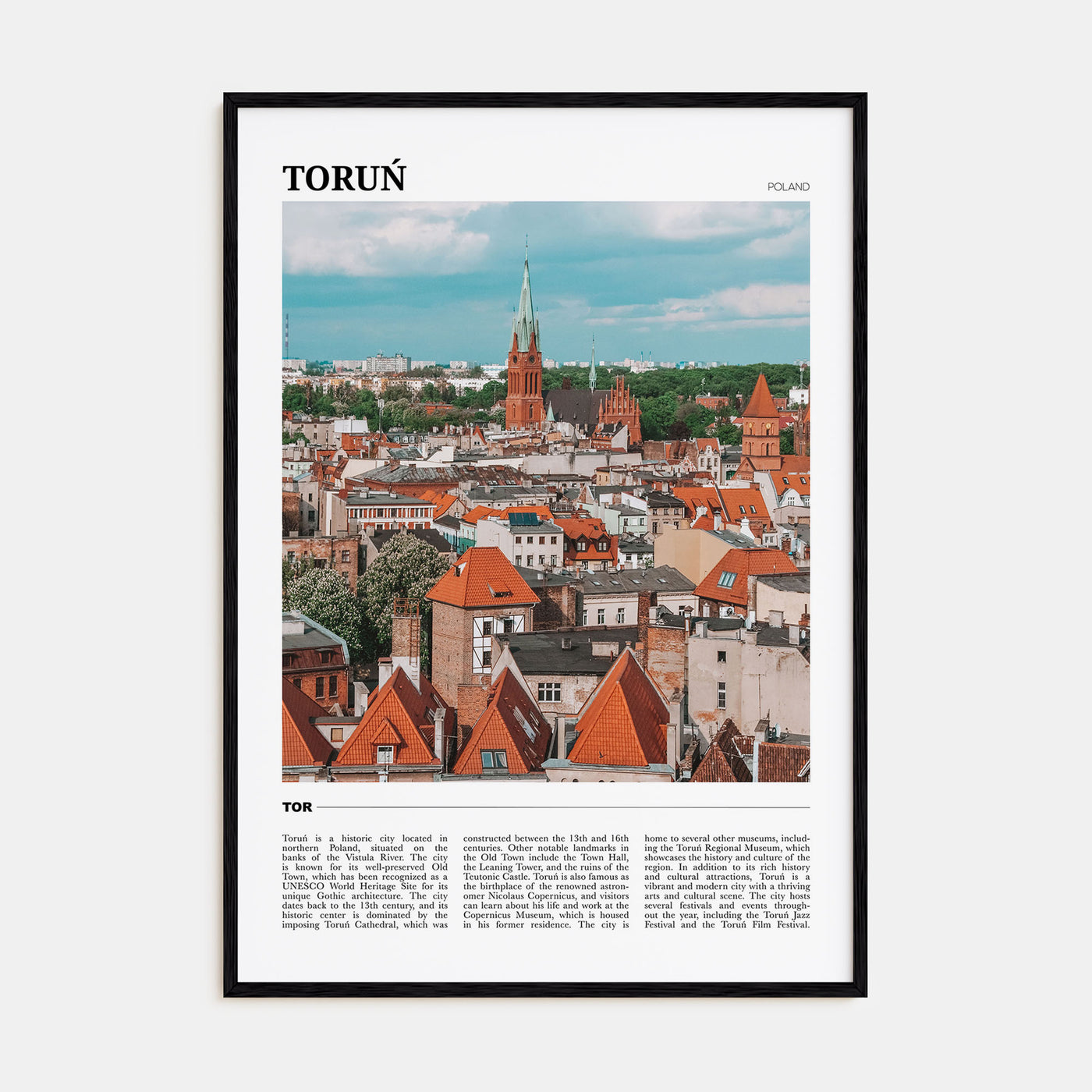 Toruń Travel Color Poster