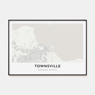 Townsville Map Landscape Poster