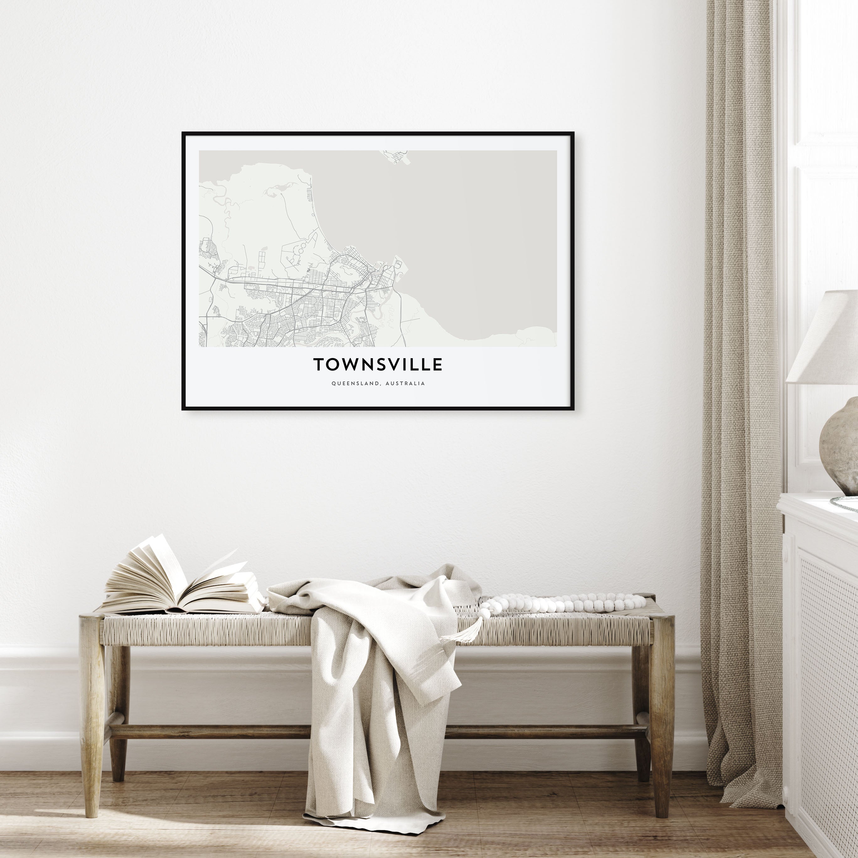 Townsville Map Landscape Poster