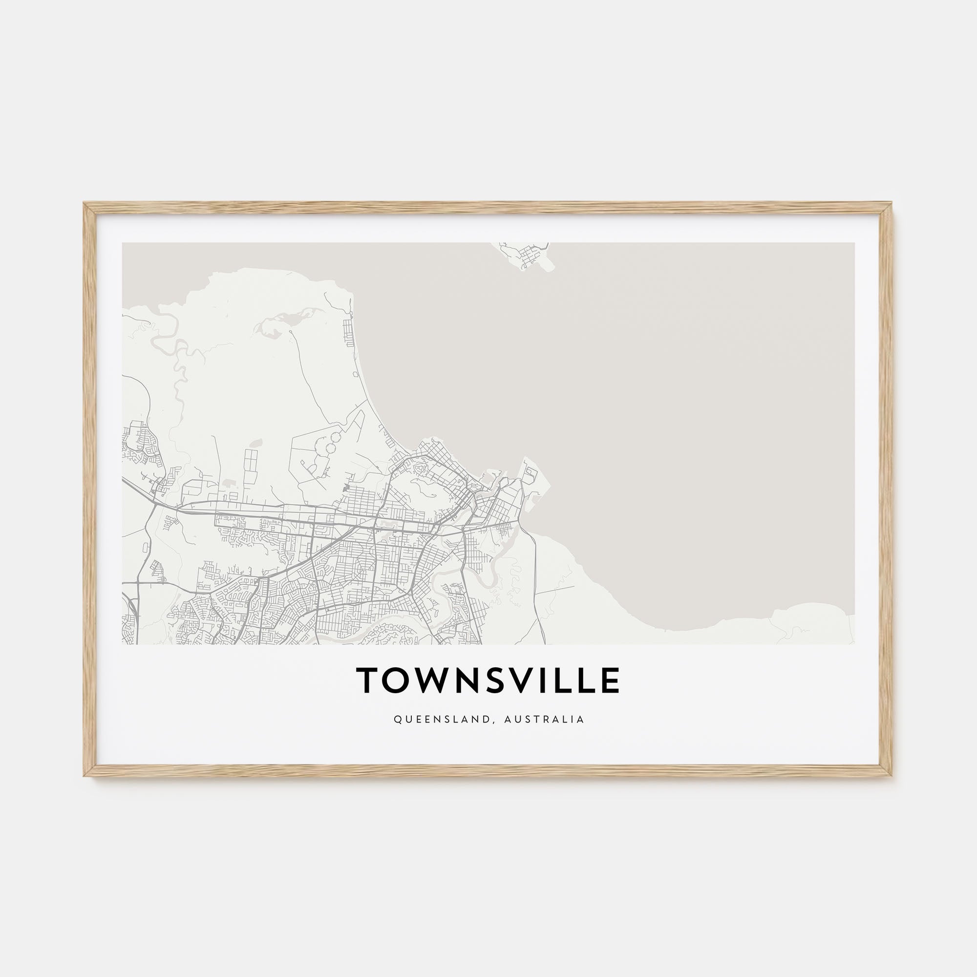 Townsville Map Landscape Poster