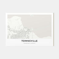 Townsville Map Landscape Poster