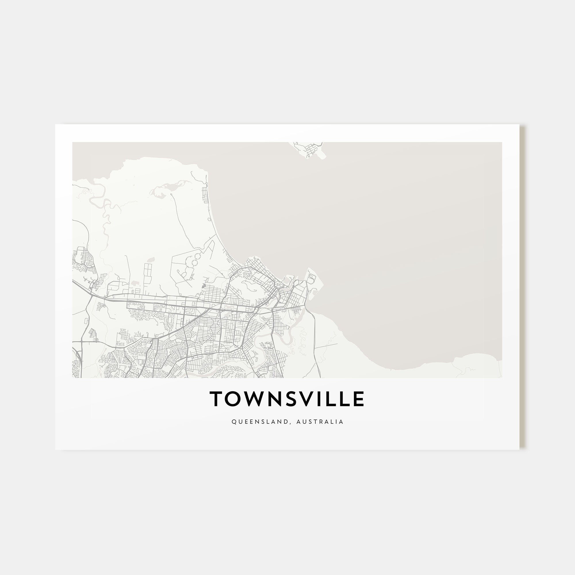 Townsville Map Landscape Poster