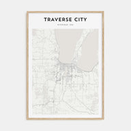 Traverse City Map Portrait Poster