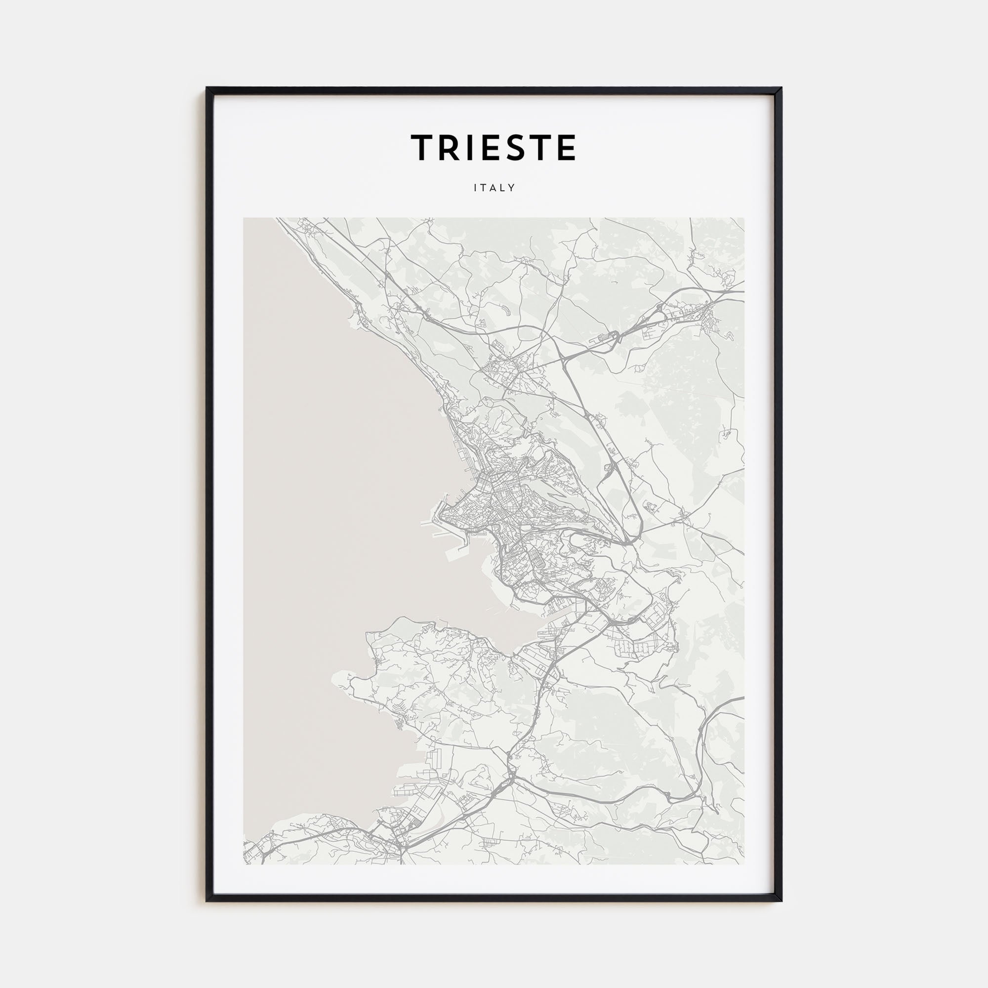 Trieste Map Portrait Poster