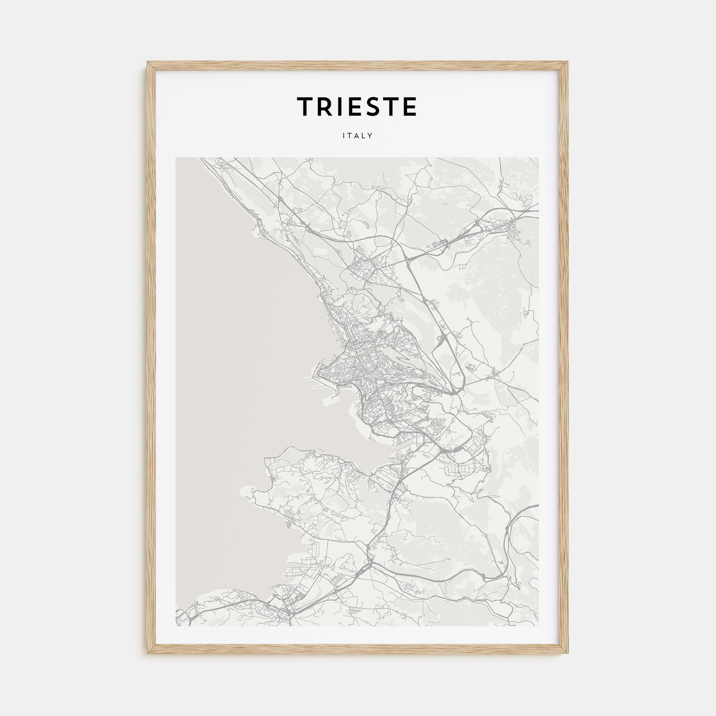Trieste Map Portrait Poster