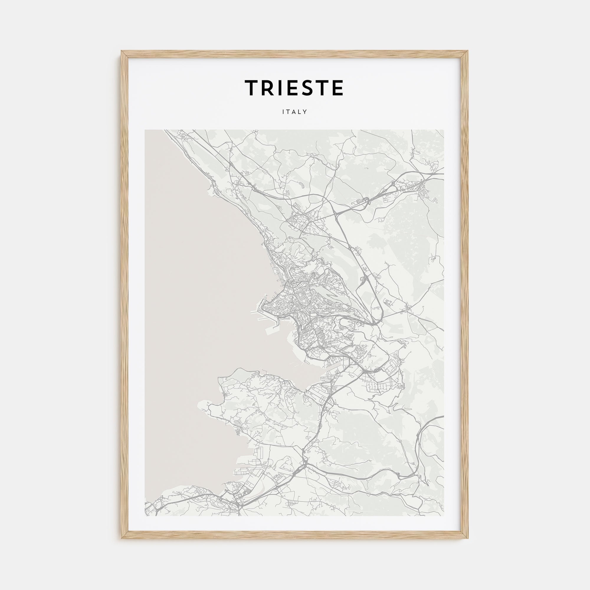 Trieste Map Portrait Poster