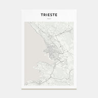 Trieste Map Portrait Poster