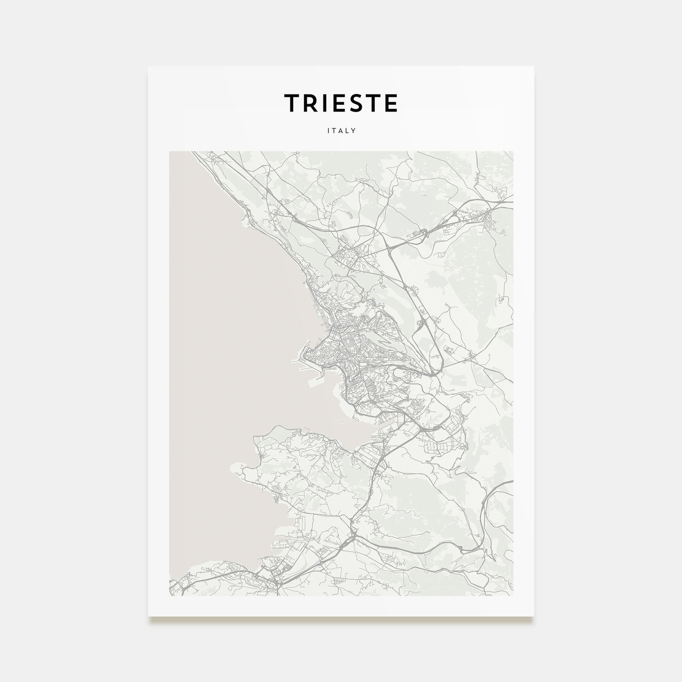 Trieste Map Portrait Poster