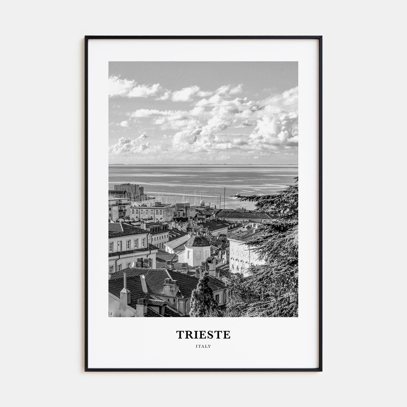 Trieste Portrait B&W Poster