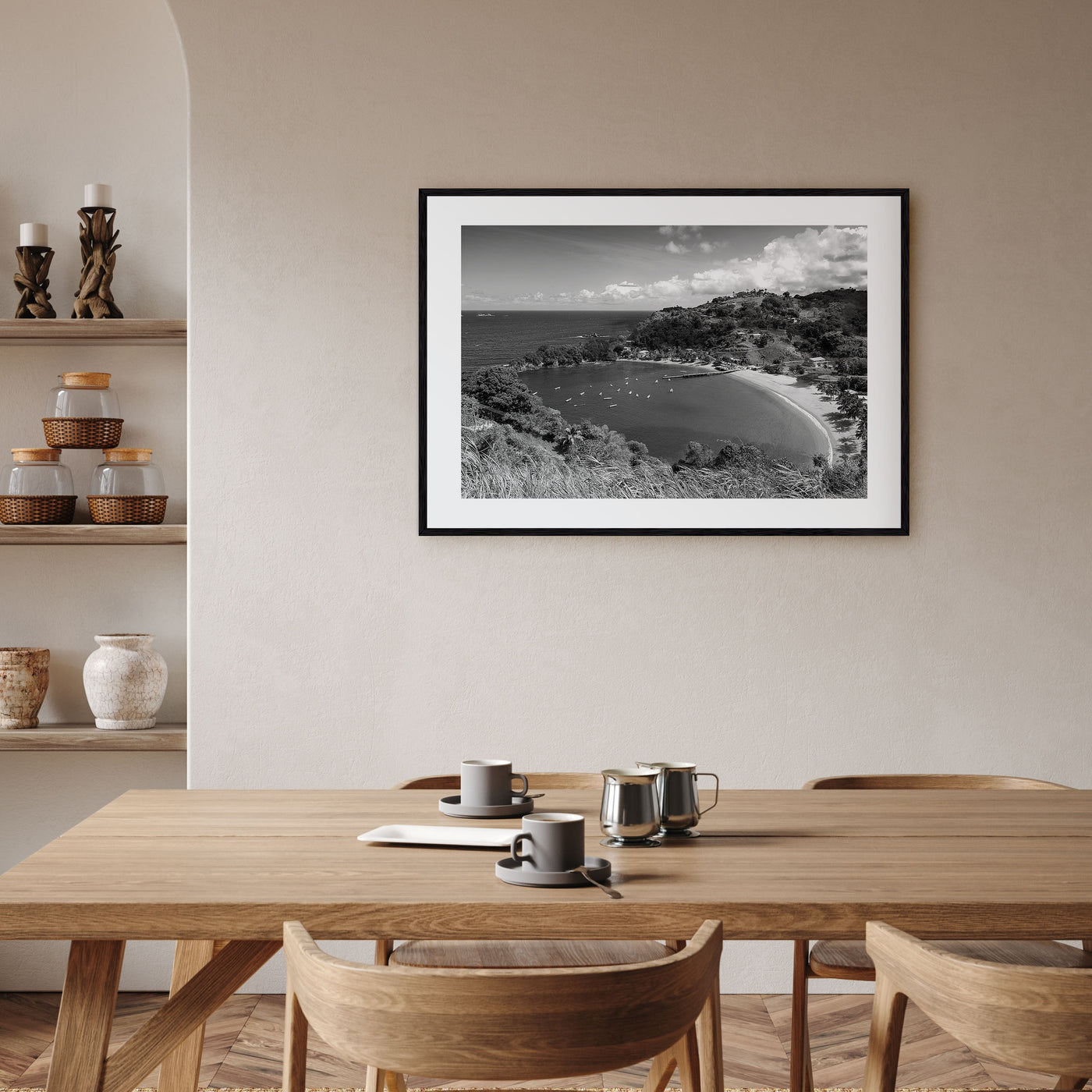 Trinidad and Tobago Landscape B&W Poster