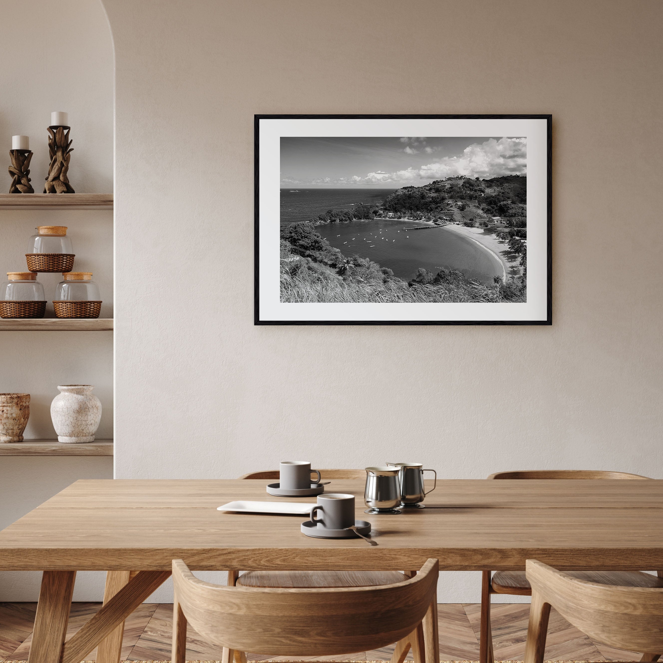 Trinidad and Tobago Landscape B&W Poster