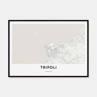 Tripoli, Lebanon Map Landscape Poster
