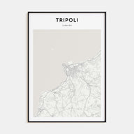 Tripoli, Lebanon Map Portrait Poster
