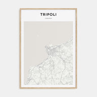 Tripoli, Lebanon Map Portrait Poster