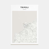 Tripoli, Lebanon Map Portrait Poster