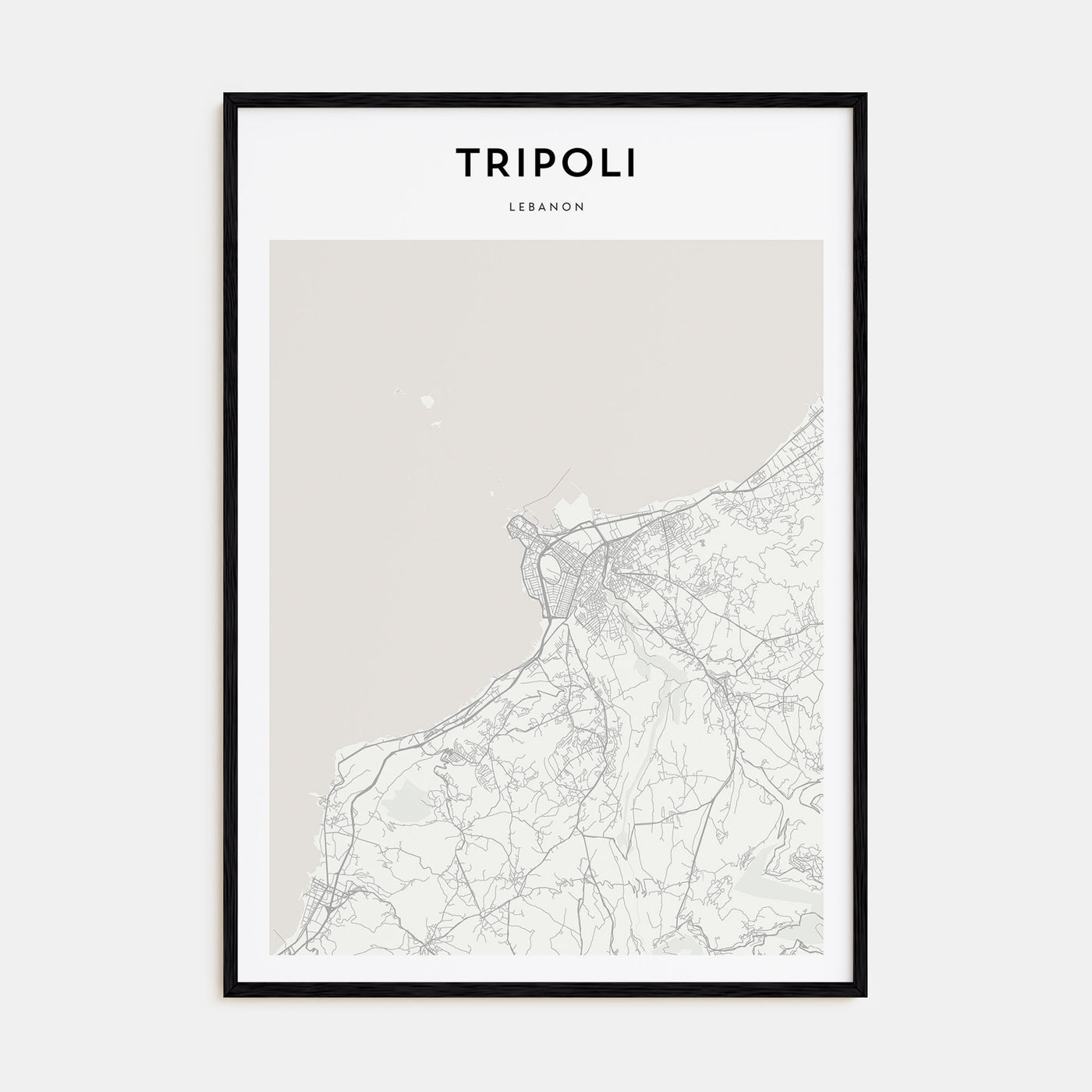 Tripoli, Lebanon Map Portrait Poster