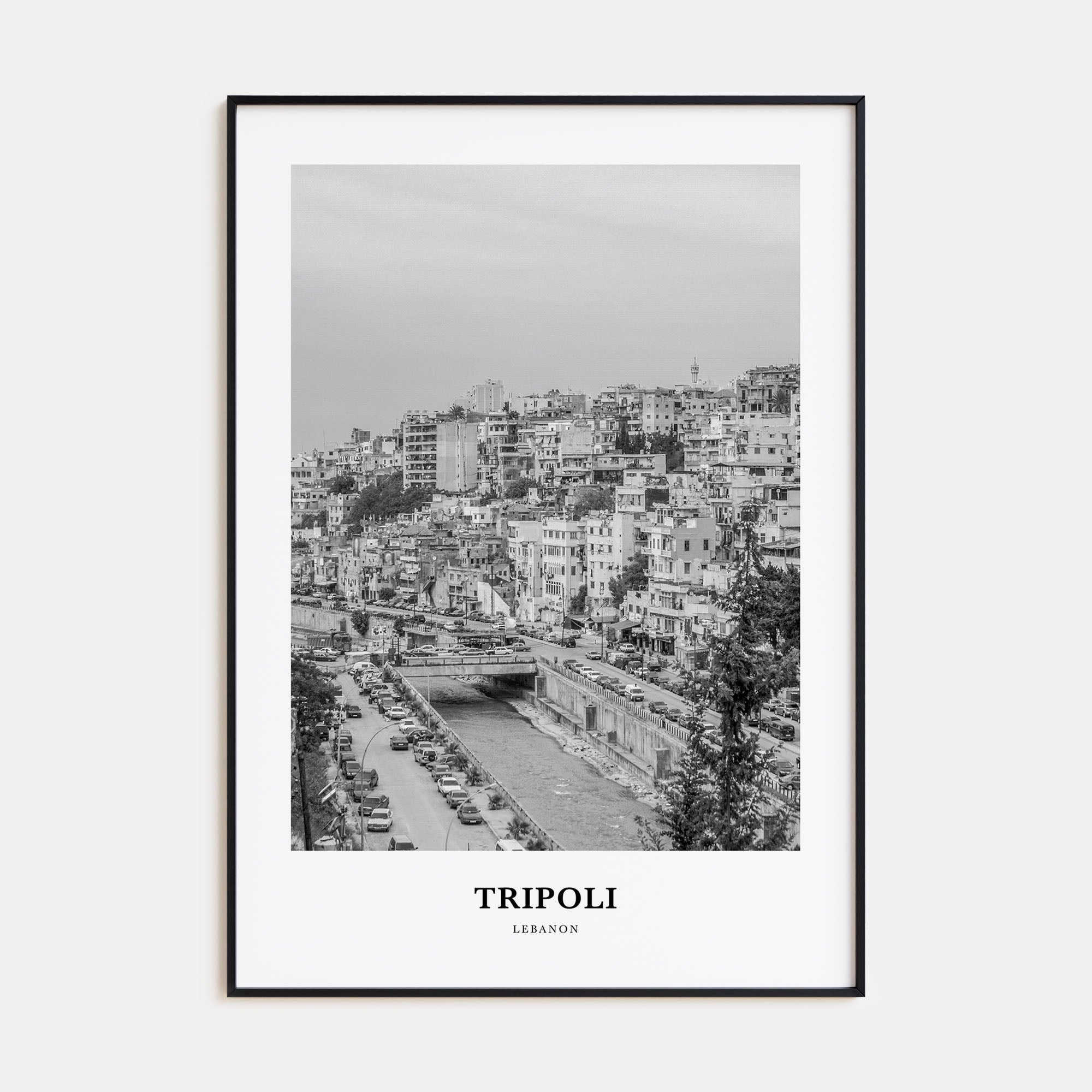 Tripoli, Lebanon Portrait B&W No 1 Poster