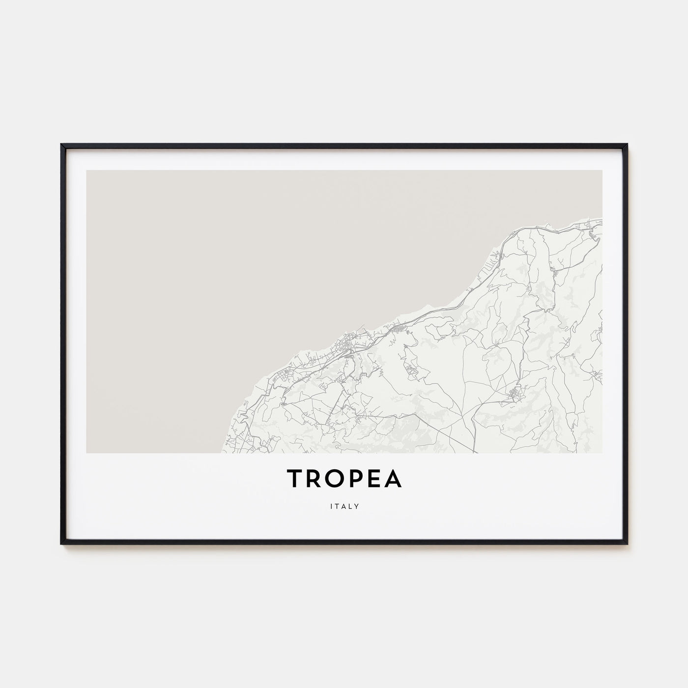 Tropea Map Landscape Poster