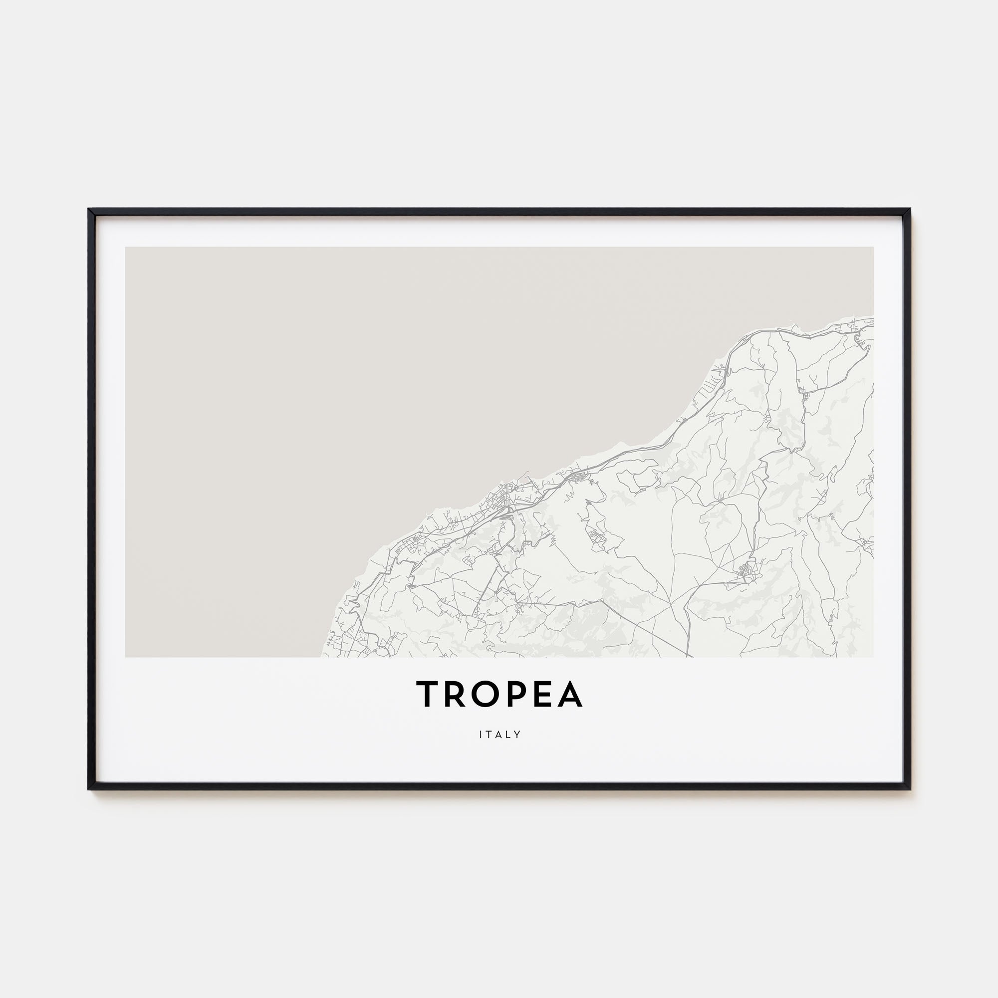 Tropea Map Landscape Poster