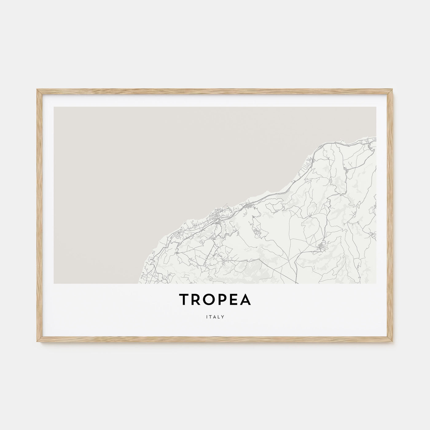 Tropea Map Landscape Poster