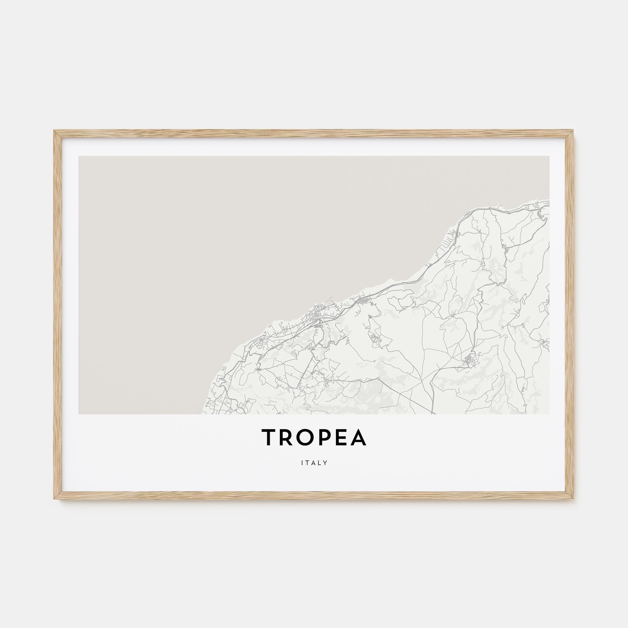 Tropea Map Landscape Poster