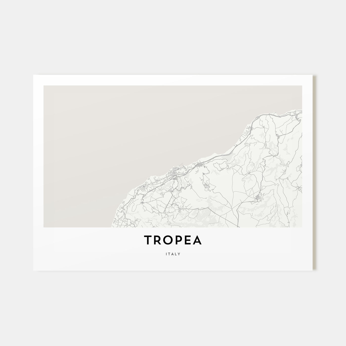Tropea Map Landscape Poster
