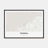 Tropea Map Landscape Poster