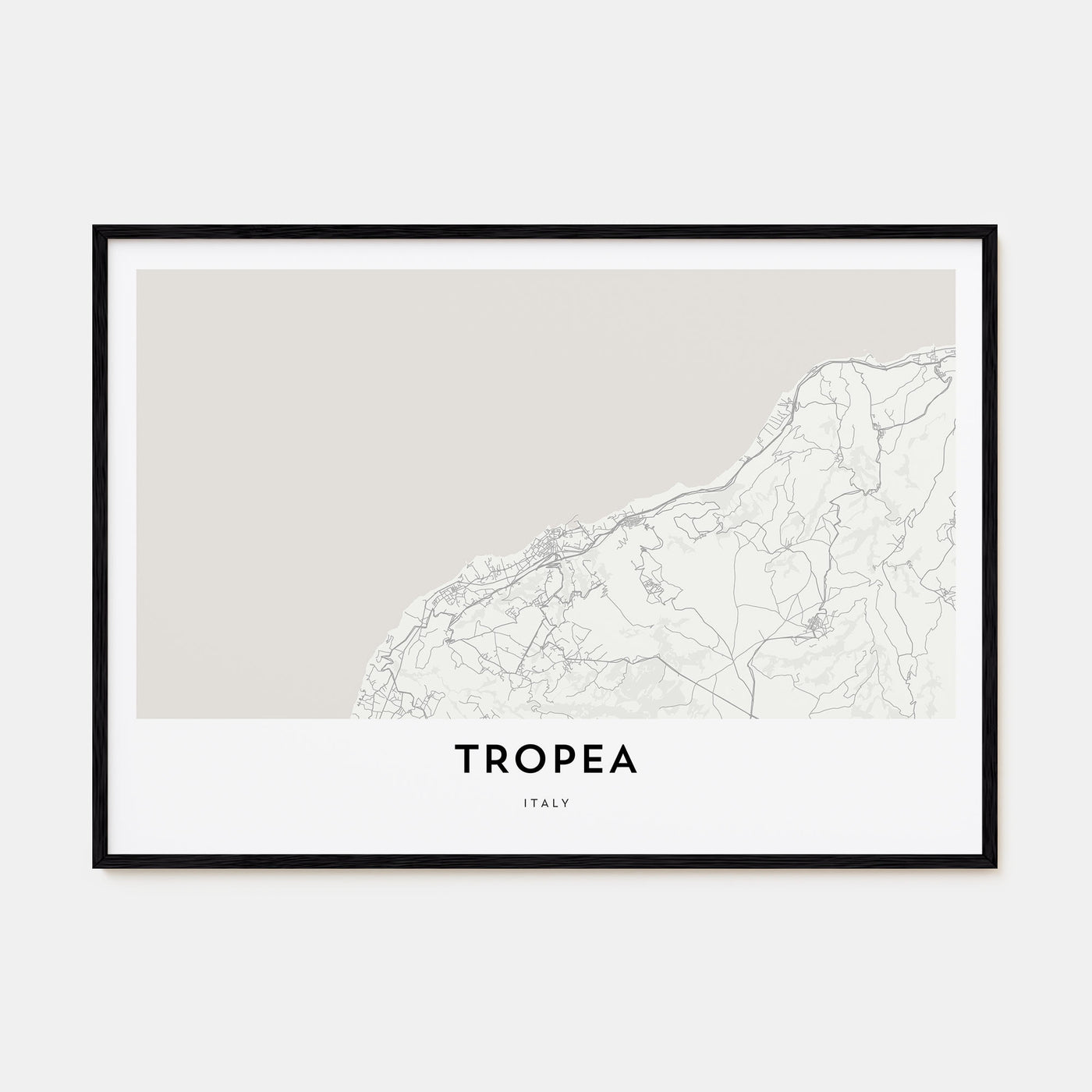 Tropea Map Landscape Poster