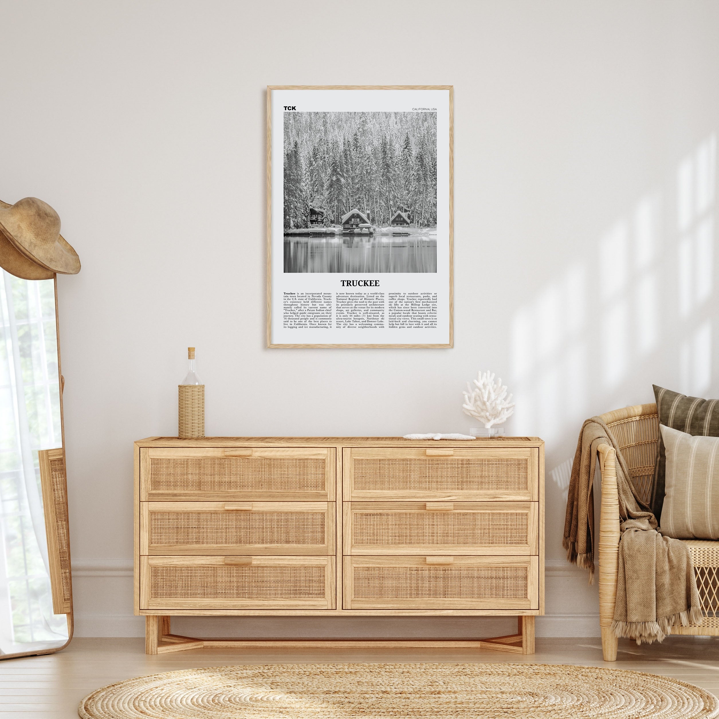 Truckee Travel B&W Poster