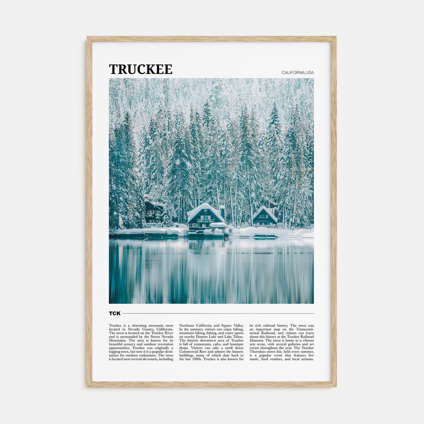 Truckee Travel Color Poster