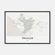 Trujillo Map Landscape Poster