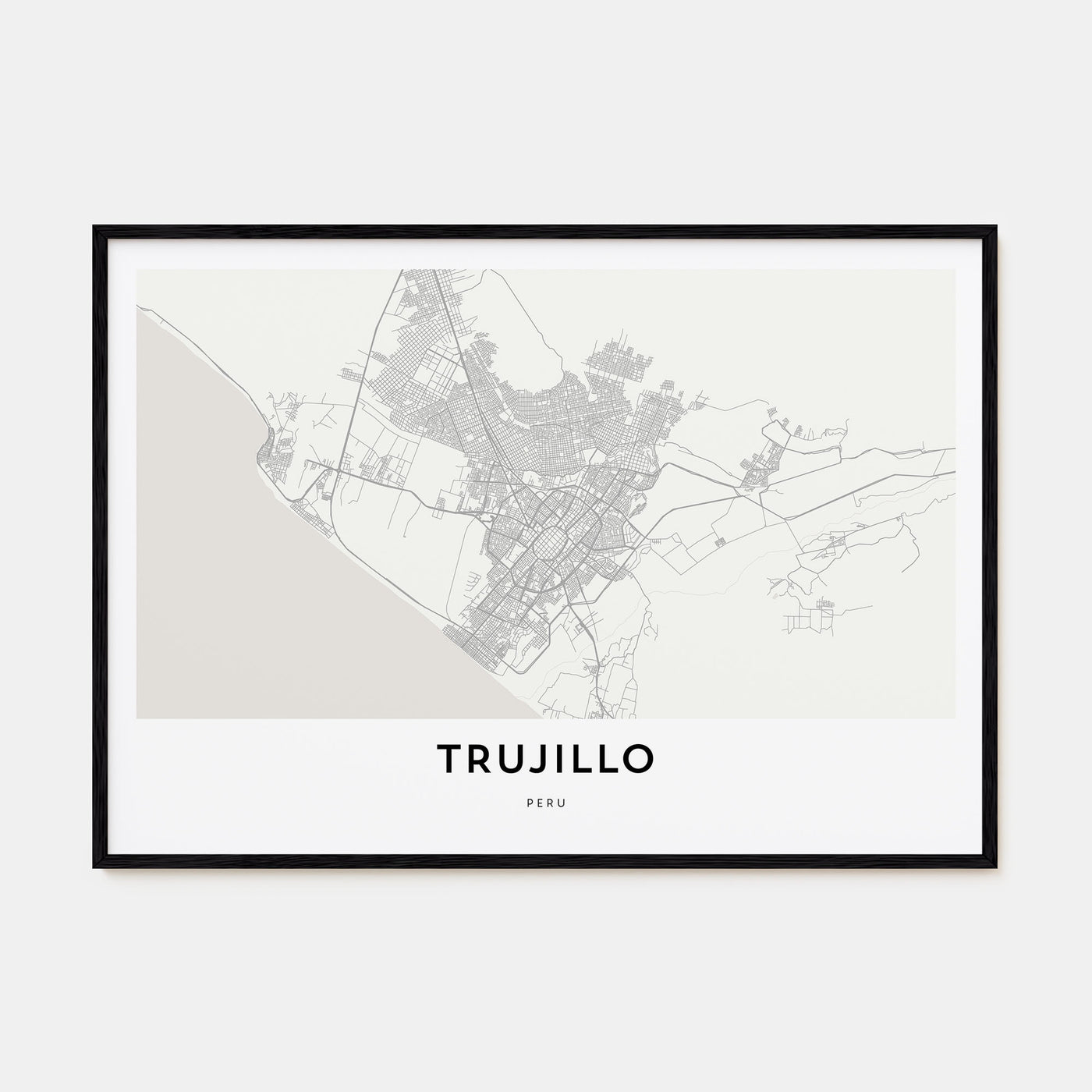 Trujillo Map Landscape Poster