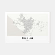 Trujillo Map Landscape Poster