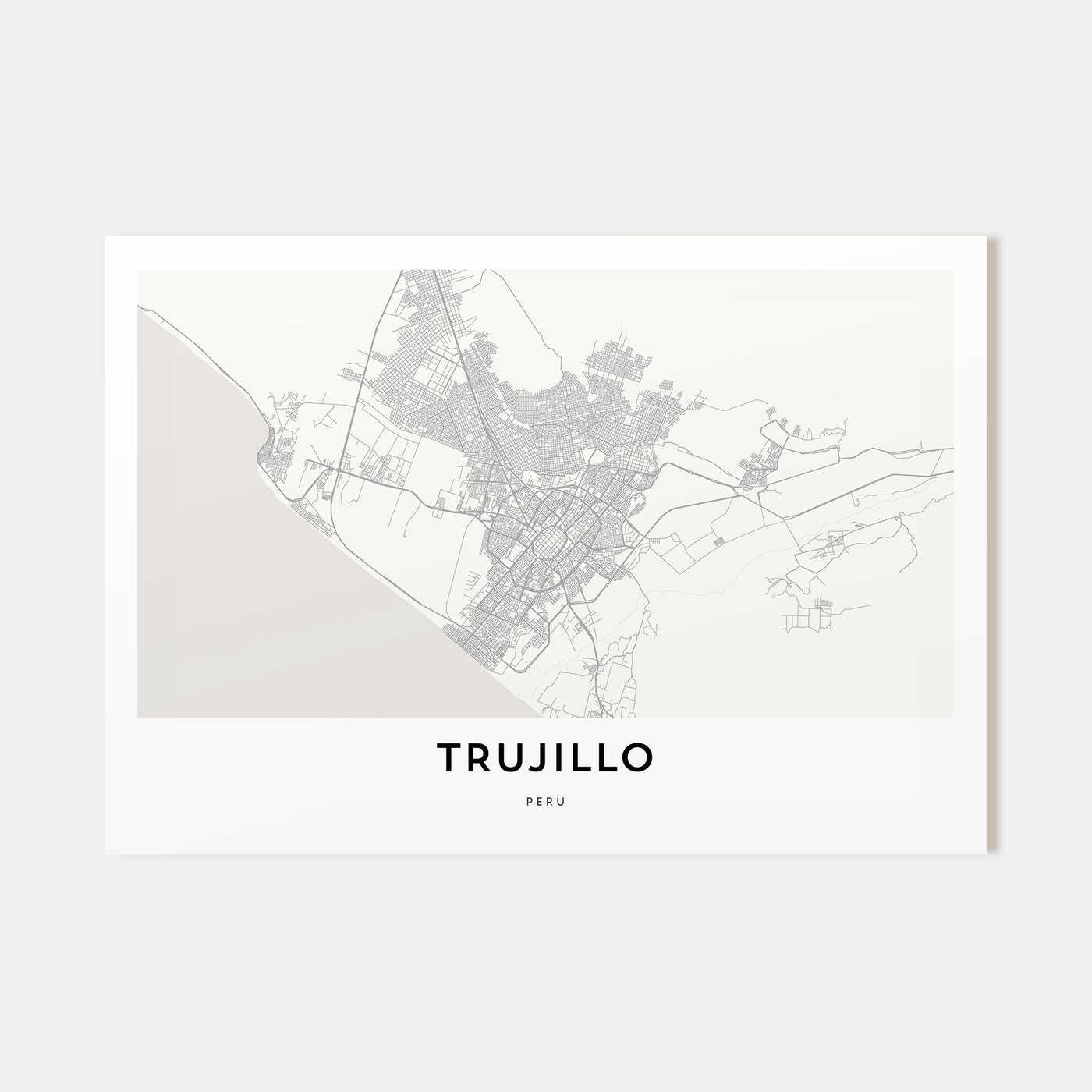 Trujillo Map Landscape Poster