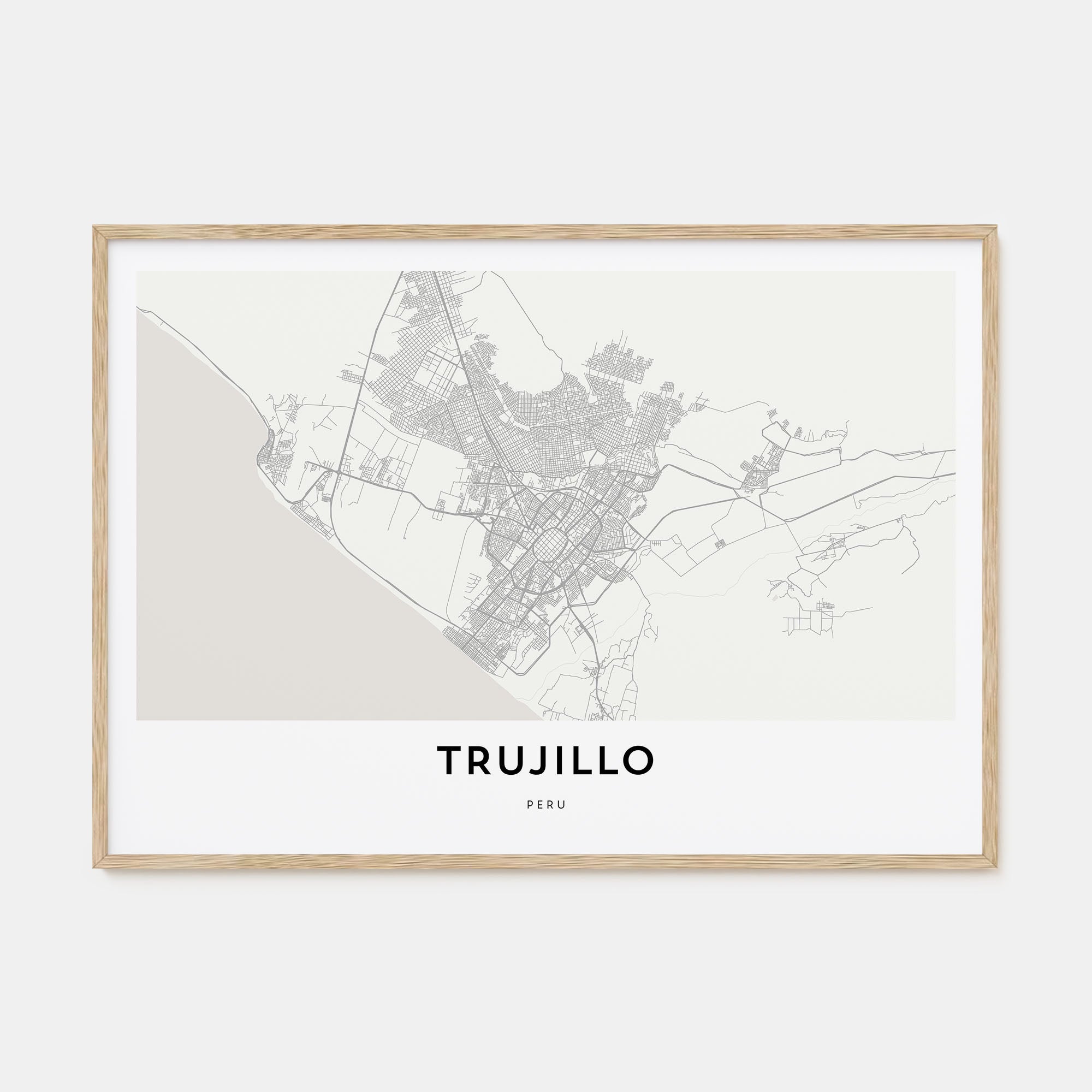 Trujillo Map Landscape Poster