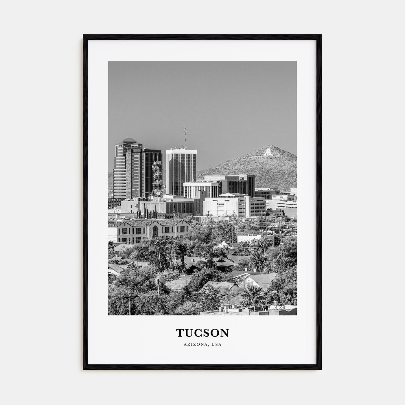 Tucson Portrait B&W No 2 Poster