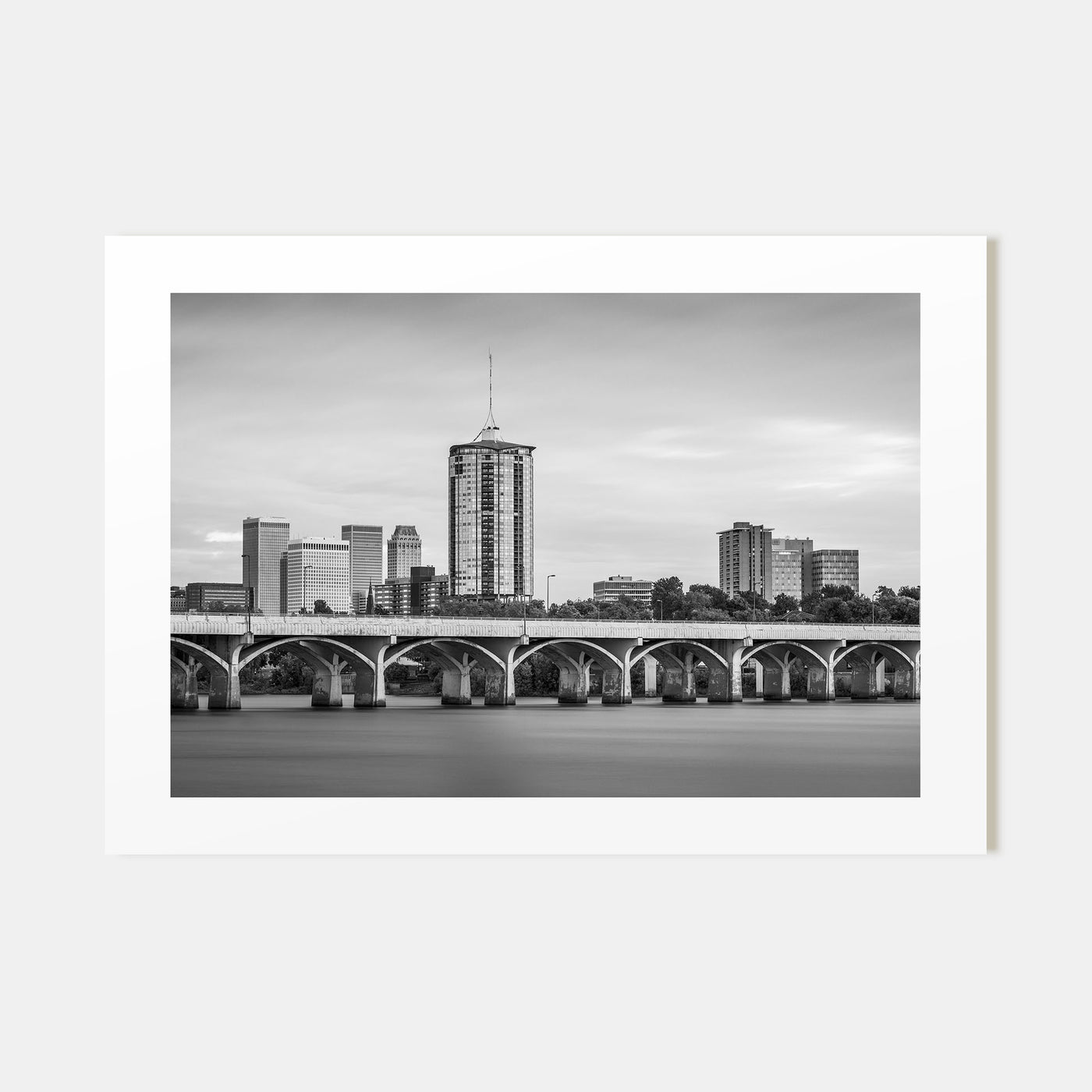 Tulsa Landscape B&W Poster