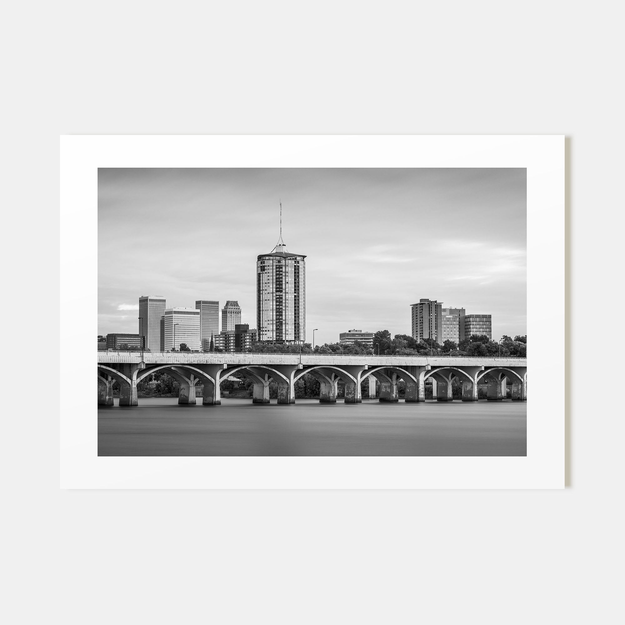 Tulsa Landscape B&W Poster