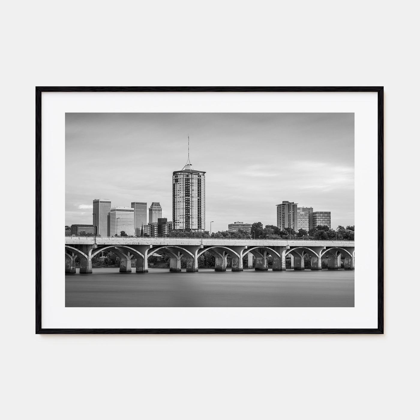 Tulsa Landscape B&W Poster