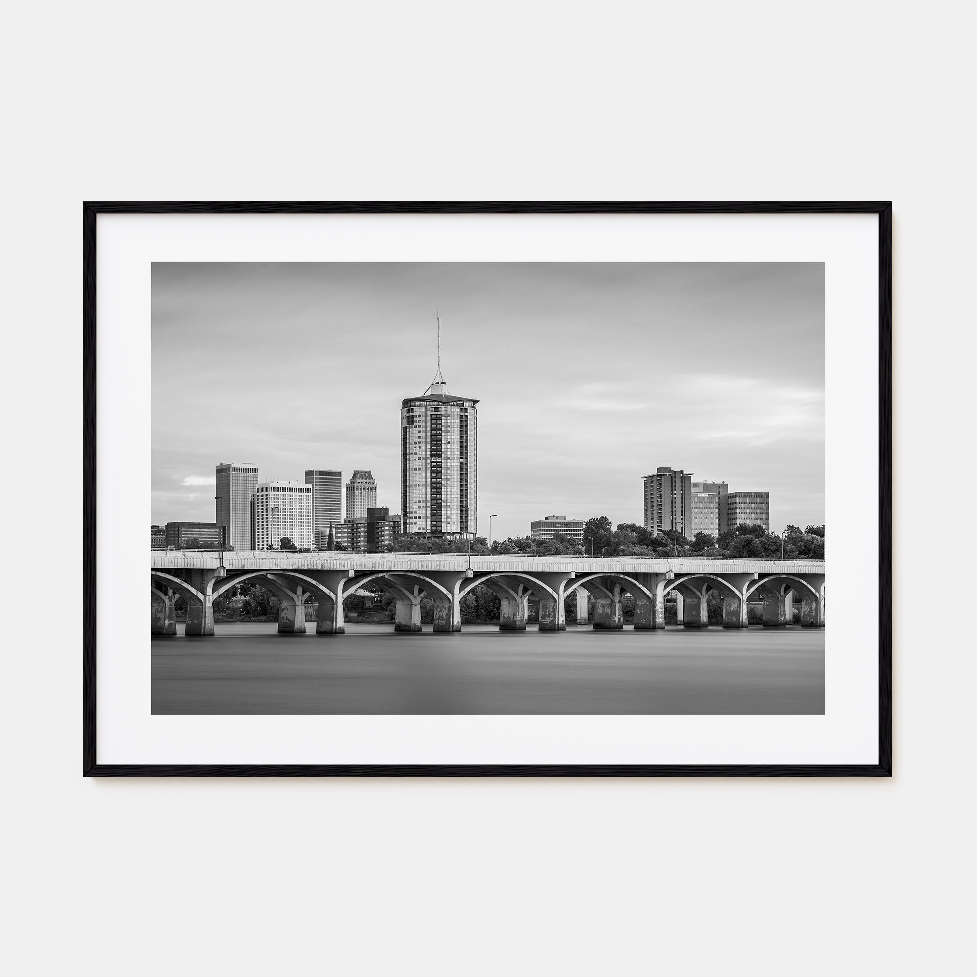 Tulsa Landscape B&W Poster