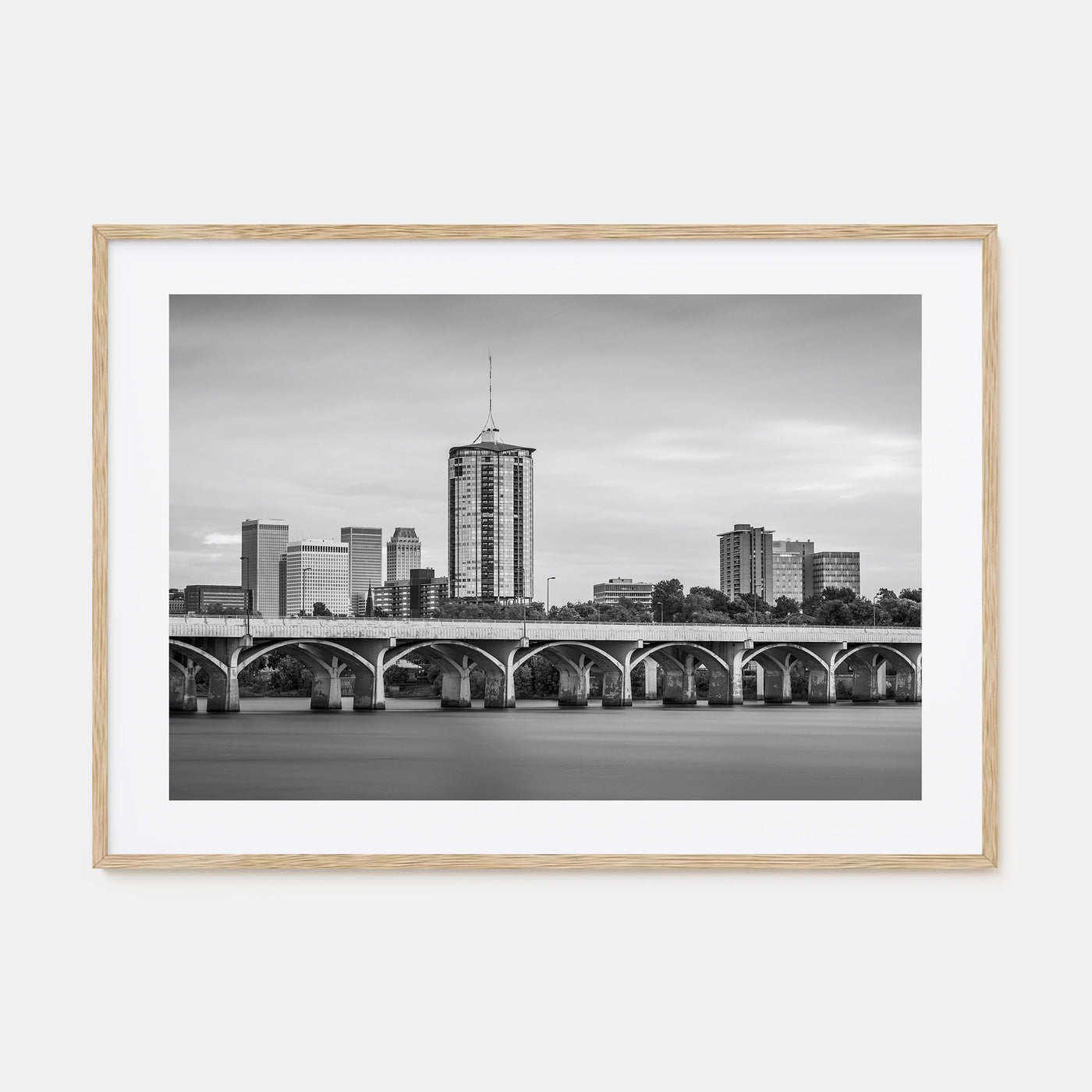 Tulsa Landscape B&W Poster